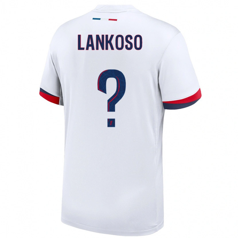 Danxen Kinderen Lenny Lankoso #0 Wit Blauw Rood Uitshirt Uittenue 2024/25 T-Shirt