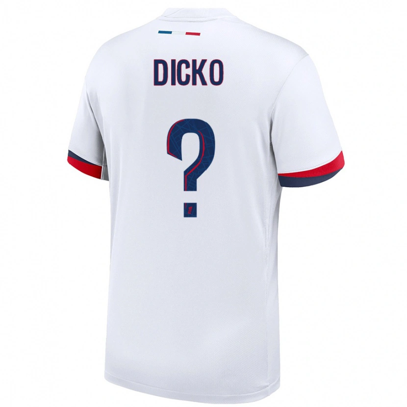 Danxen Kinderen Aminata Dicko #0 Wit Blauw Rood Uitshirt Uittenue 2024/25 T-Shirt