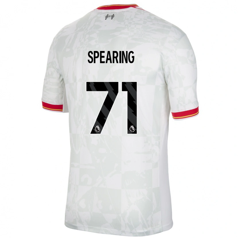 Danxen Kinderen Jay Spearing #71 Wit Rood Zwart Thuisshirt Derde Tenue 2024/25 T-Shirt