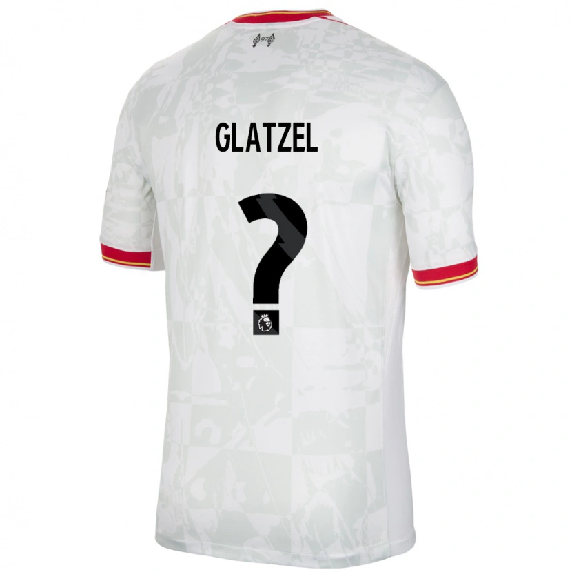 Danxen Kinderen Paul Glatzel #0 Wit Rood Zwart Thuisshirt Derde Tenue 2024/25 T-Shirt