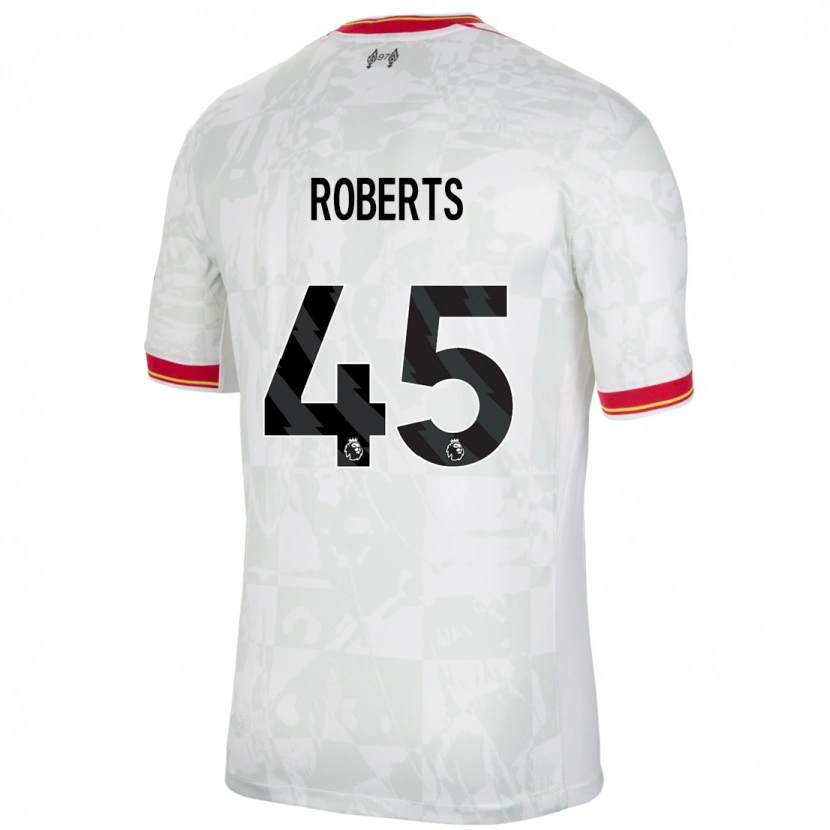 Danxen Kinderen Iwan Roberts #45 Wit Rood Zwart Thuisshirt Derde Tenue 2024/25 T-Shirt