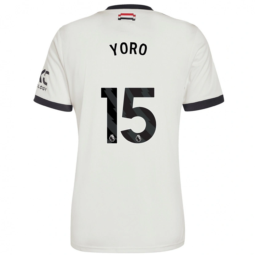 Danxen Kinderen Leny Yoro #15 Gebroken Wit Thuisshirt Derde Tenue 2024/25 T-Shirt