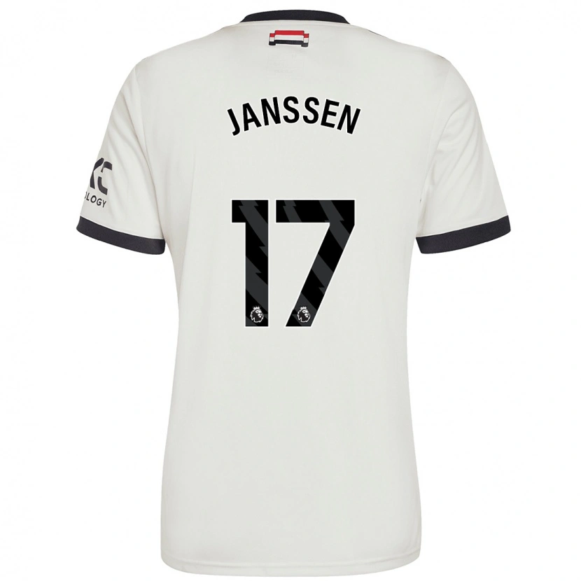 Danxen Kinderen Dominique Janssen #17 Gebroken Wit Thuisshirt Derde Tenue 2024/25 T-Shirt
