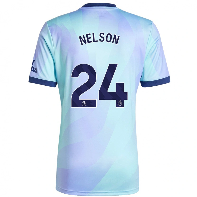 Danxen Kinderen Reiss Nelson #24 Aqua Thuisshirt Derde Tenue 2024/25 T-Shirt