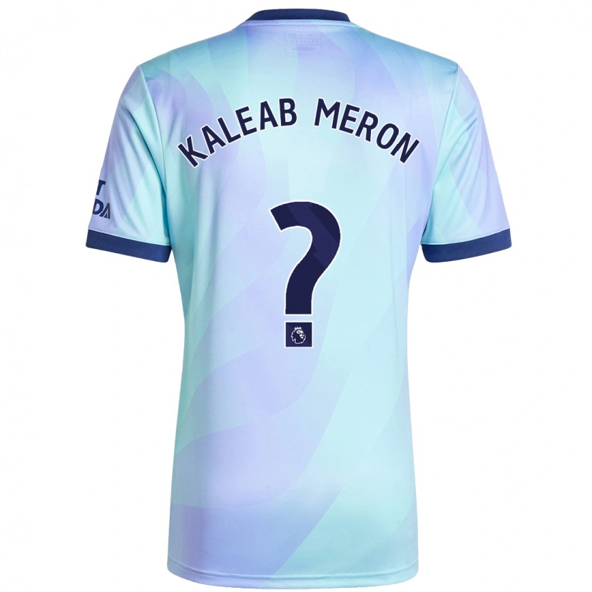 Danxen Kinderen Kaleab Meron #0 Aqua Thuisshirt Derde Tenue 2024/25 T-Shirt