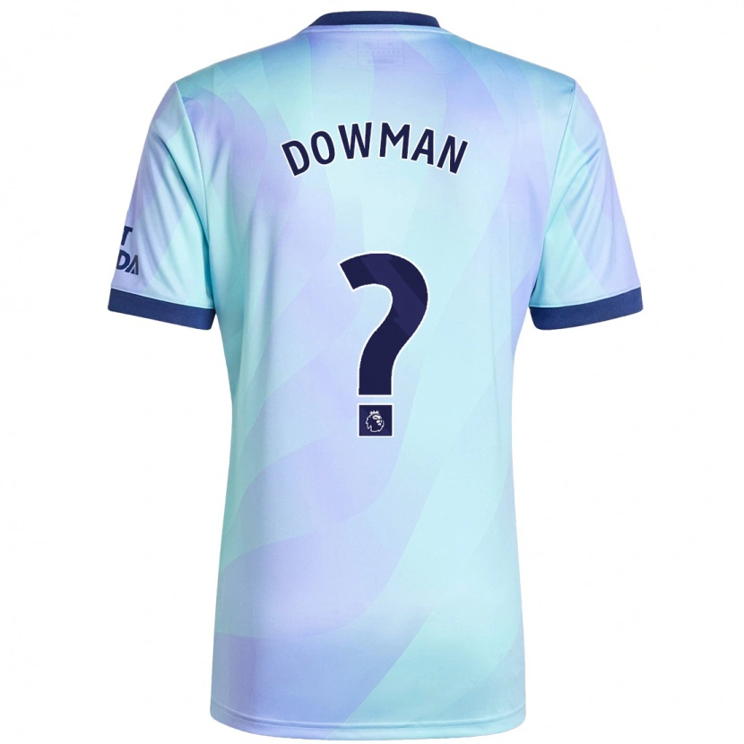 Danxen Kinderen Max Dowman #0 Aqua Thuisshirt Derde Tenue 2024/25 T-Shirt
