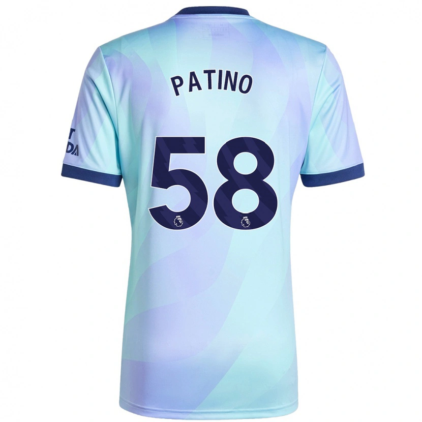 Danxen Kinderen Charlie Patino #58 Aqua Thuisshirt Derde Tenue 2024/25 T-Shirt
