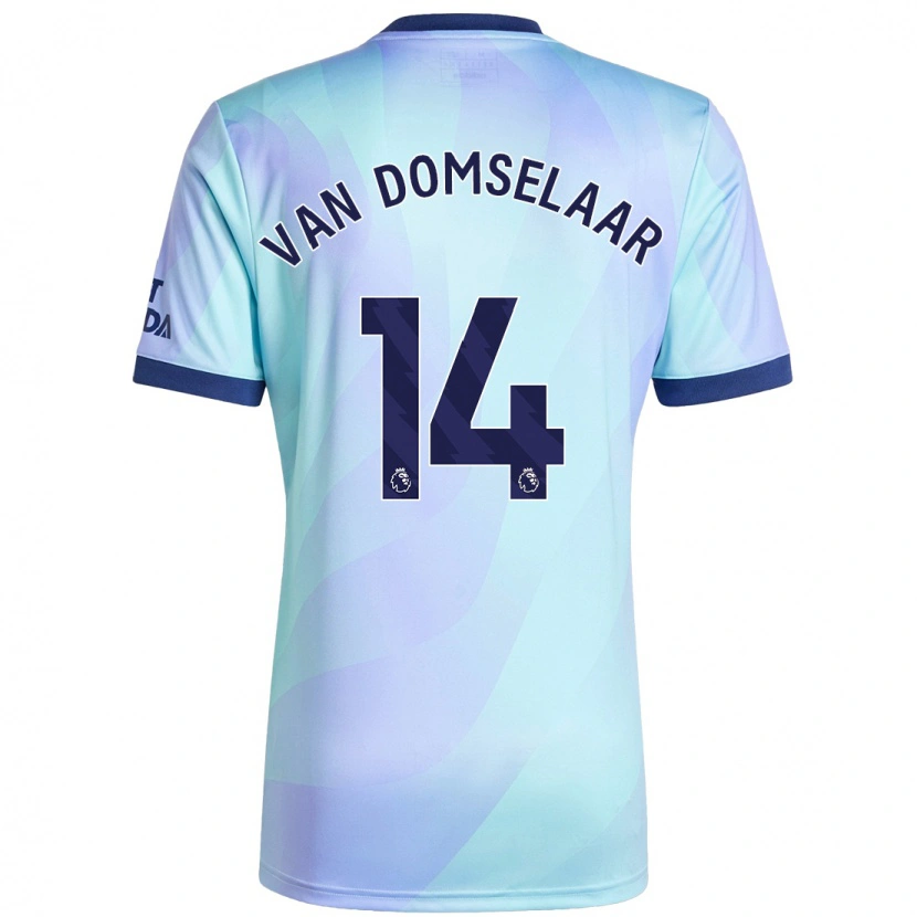 Danxen Kinderen Daphne Van Domselaar #14 Aqua Thuisshirt Derde Tenue 2024/25 T-Shirt