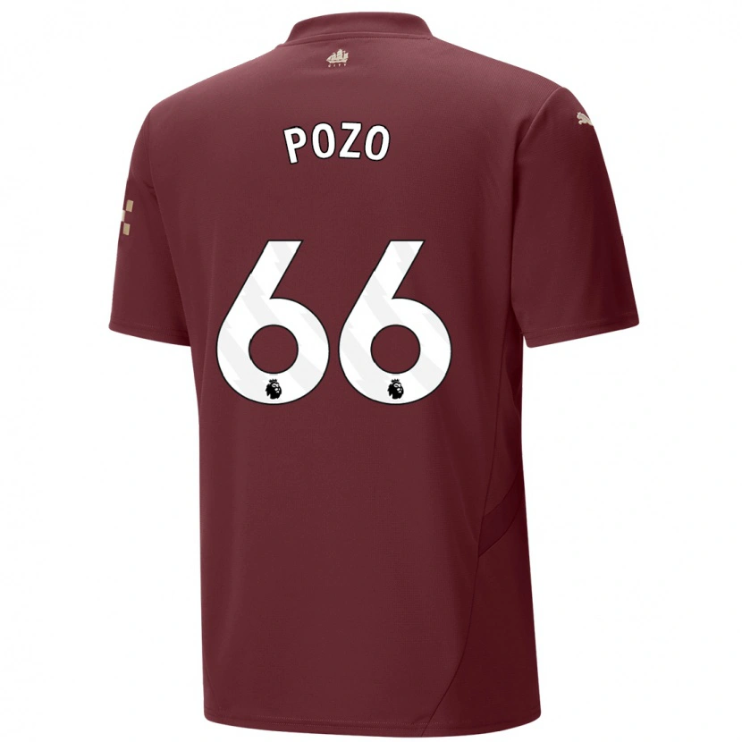 Danxen Kinderen Iker Pozo #66 Kastanjebruin Thuisshirt Derde Tenue 2024/25 T-Shirt
