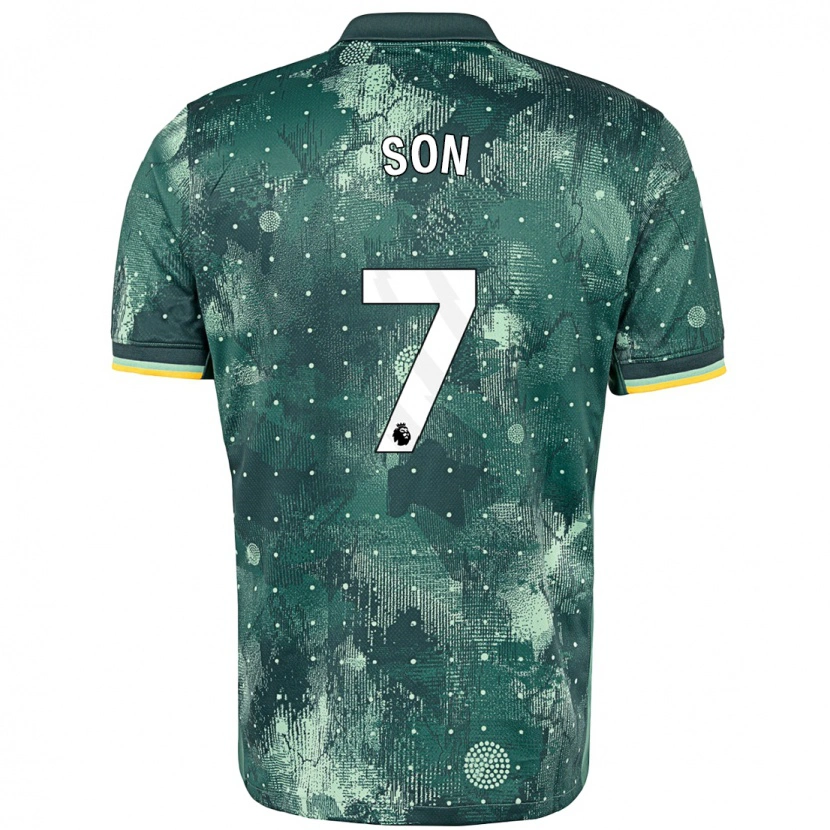 Danxen Kinderen Heung-Min Son #7 Muntgroen Thuisshirt Derde Tenue 2024/25 T-Shirt