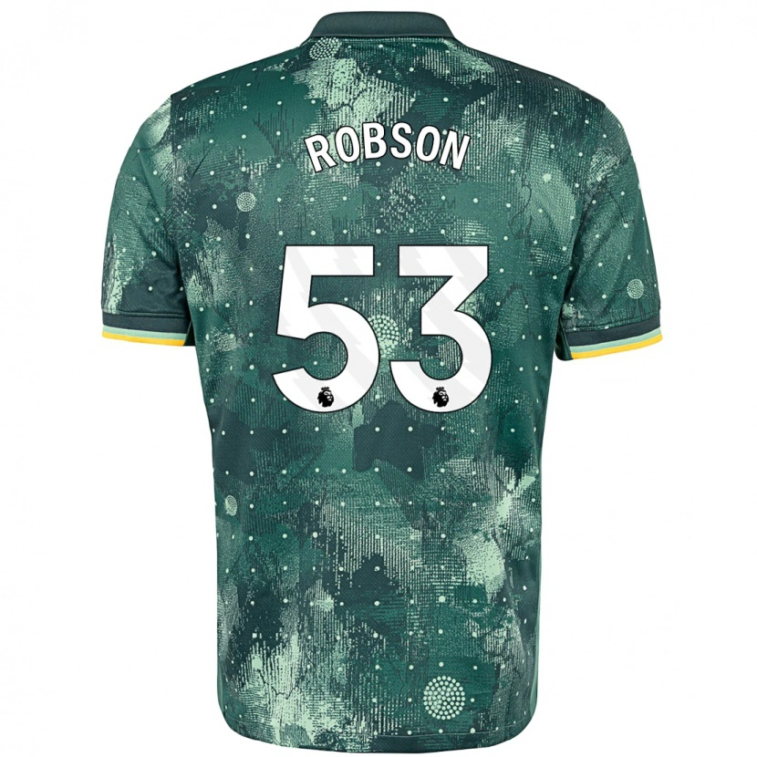 Danxen Kinderen Max Robson #53 Muntgroen Thuisshirt Derde Tenue 2024/25 T-Shirt