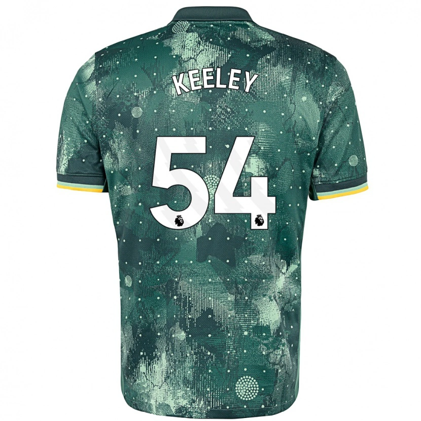Danxen Kinderen Josh Keeley #54 Muntgroen Thuisshirt Derde Tenue 2024/25 T-Shirt