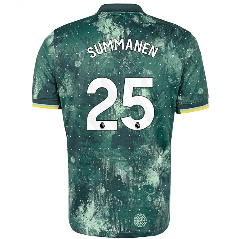 Danxen Kinderen Eveliina Summanen #25 Muntgroen Thuisshirt Derde Tenue 2024/25 T-Shirt