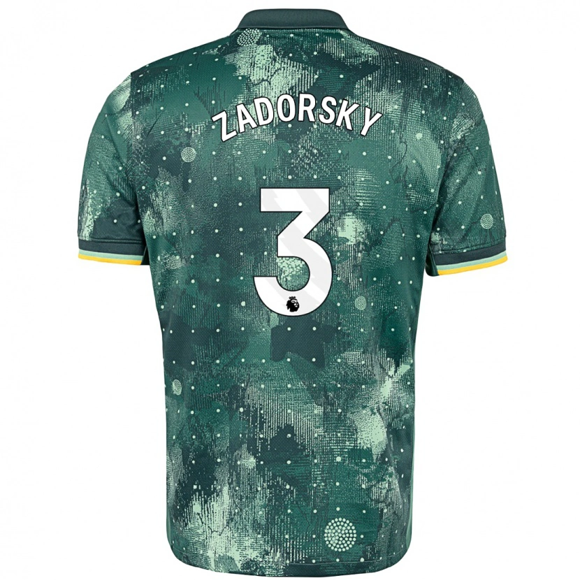 Danxen Kinderen Shelina Zadorsky #3 Muntgroen Thuisshirt Derde Tenue 2024/25 T-Shirt