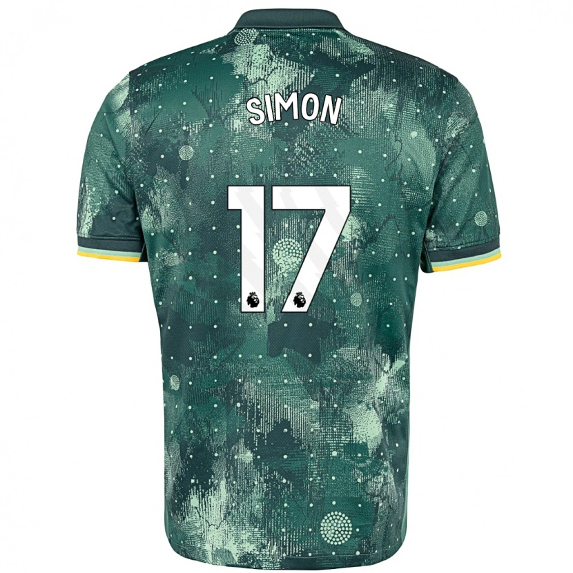 Danxen Kinderen Kyah Simon #17 Muntgroen Thuisshirt Derde Tenue 2024/25 T-Shirt