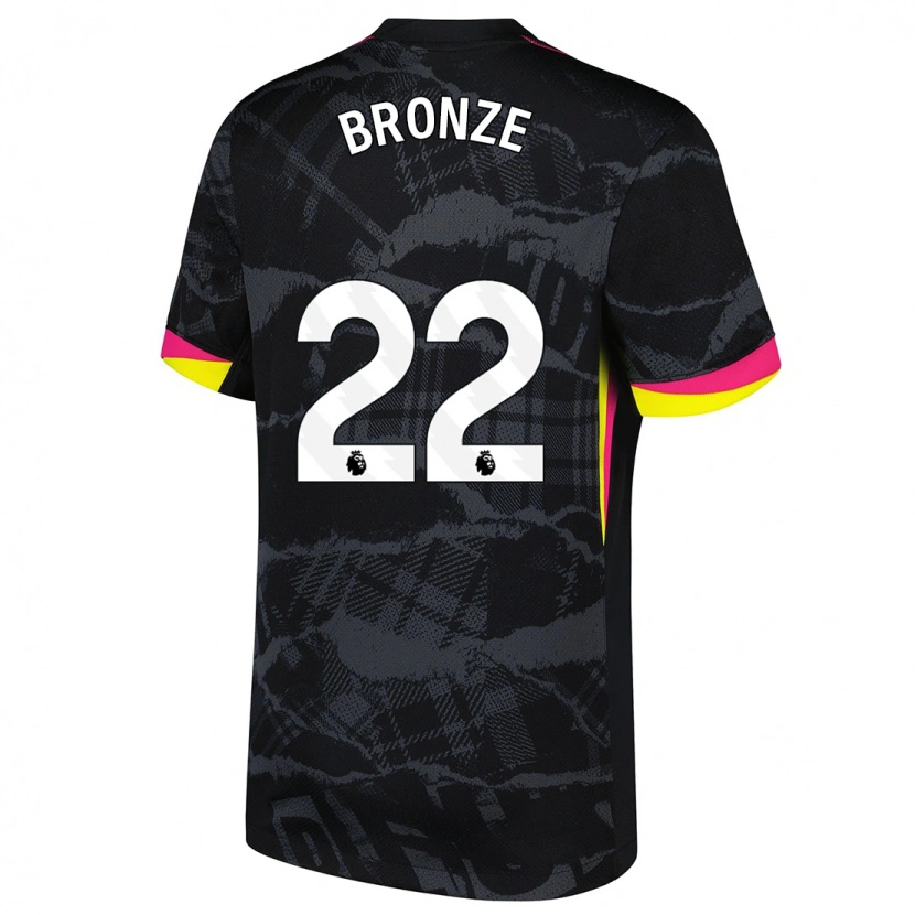 Danxen Kinderen Lucy Bronze #22 Zwartroze Thuisshirt Derde Tenue 2024/25 T-Shirt