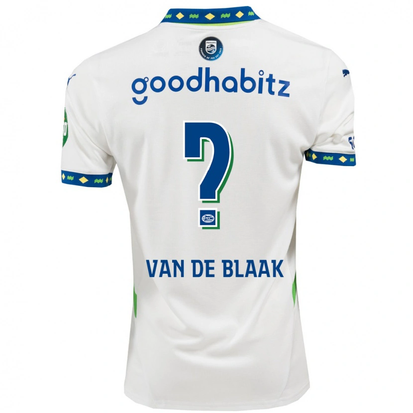 Danxen Kinderen Emmanuel Van De Blaak #0 Wit Donkerblauw Thuisshirt Derde Tenue 2024/25 T-Shirt