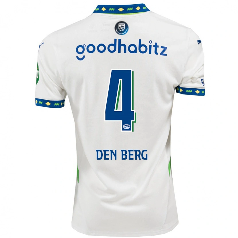 Danxen Kinderen Mandy Van Den Berg #4 Wit Donkerblauw Thuisshirt Derde Tenue 2024/25 T-Shirt
