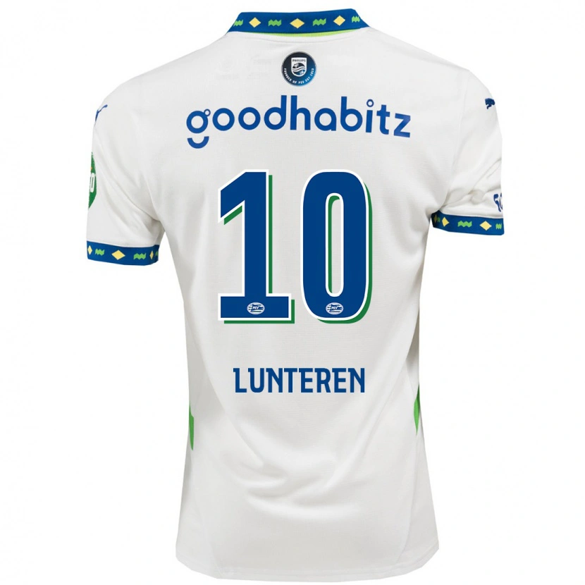 Danxen Kinderen Desiree Van Lunteren #10 Wit Donkerblauw Thuisshirt Derde Tenue 2024/25 T-Shirt