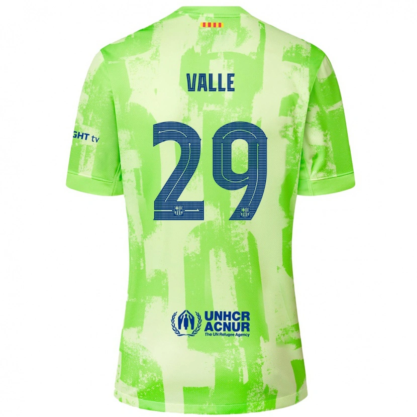 Danxen Kinderen Álex Valle #29 Limoen Thuisshirt Derde Tenue 2024/25 T-Shirt