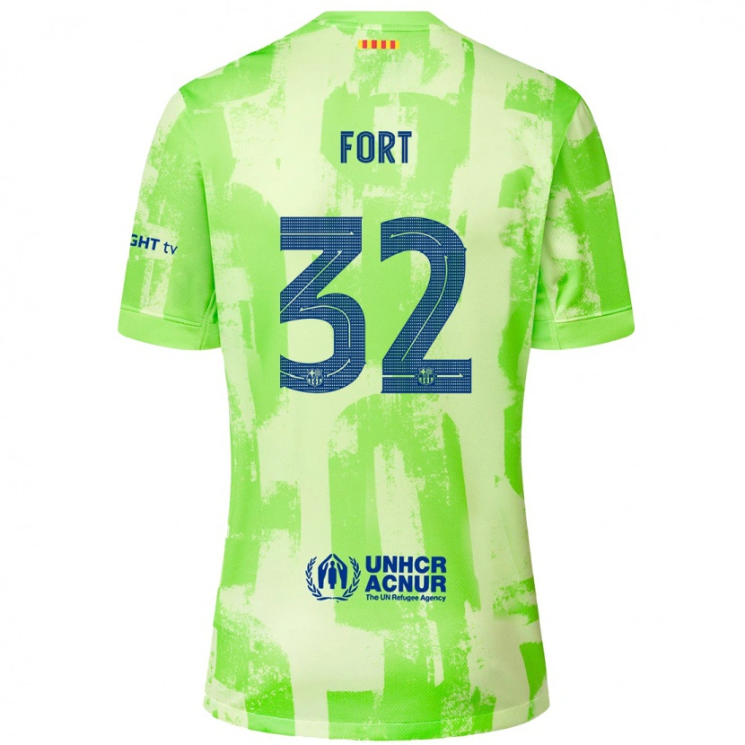 Danxen Kinderen Héctor Fort #32 Limoen Thuisshirt Derde Tenue 2024/25 T-Shirt