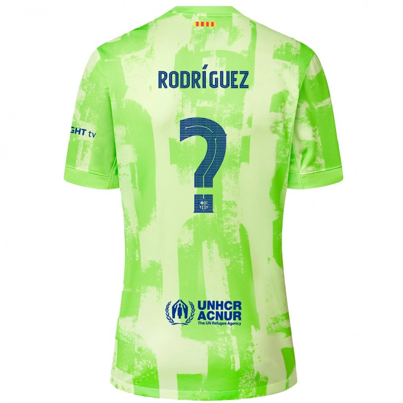 Danxen Kinderen Alfredo Rodríguez #0 Limoen Thuisshirt Derde Tenue 2024/25 T-Shirt