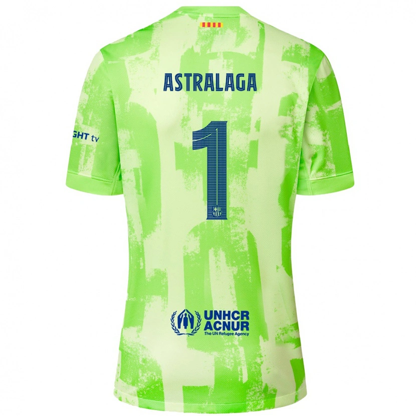 Danxen Kinderen Ander Astralaga #1 Limoen Thuisshirt Derde Tenue 2024/25 T-Shirt