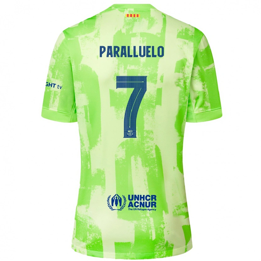 Danxen Kinderen Salma Paralluelo #7 Limoen Thuisshirt Derde Tenue 2024/25 T-Shirt