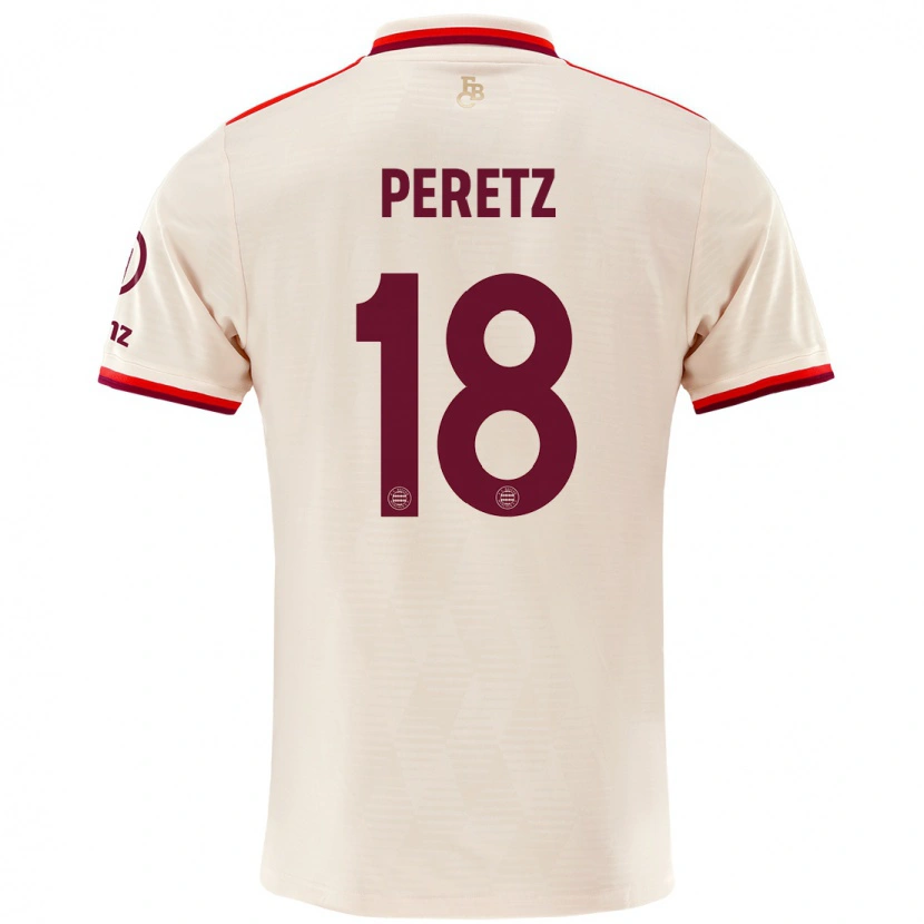 Danxen Kinderen Daniel Peretz #18 Linen Thuisshirt Derde Tenue 2024/25 T-Shirt