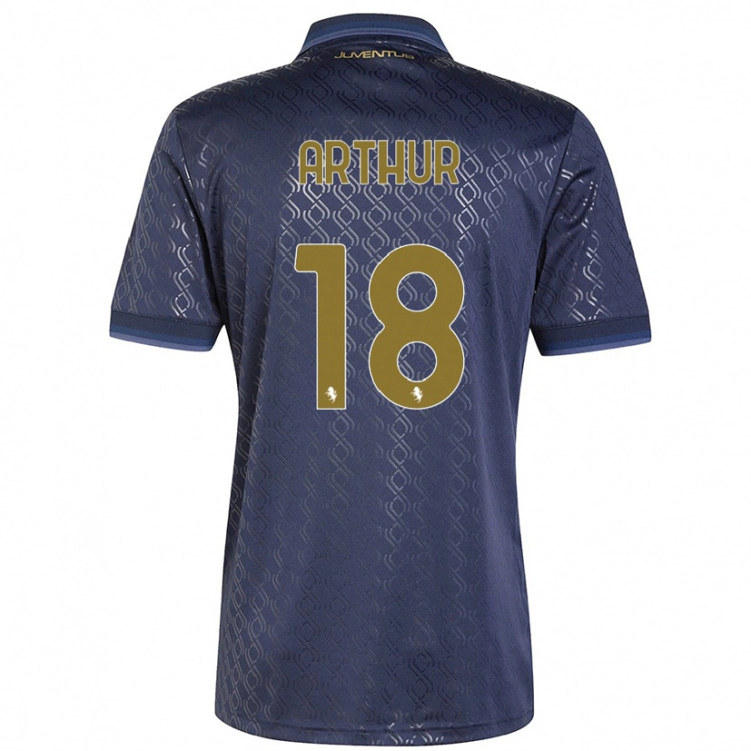 Danxen Kinderen Arthur Melo #18 Marineblauw Thuisshirt Derde Tenue 2024/25 T-Shirt