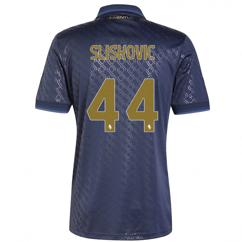 Danxen Kinderen Gloria Slišković #44 Marineblauw Thuisshirt Derde Tenue 2024/25 T-Shirt
