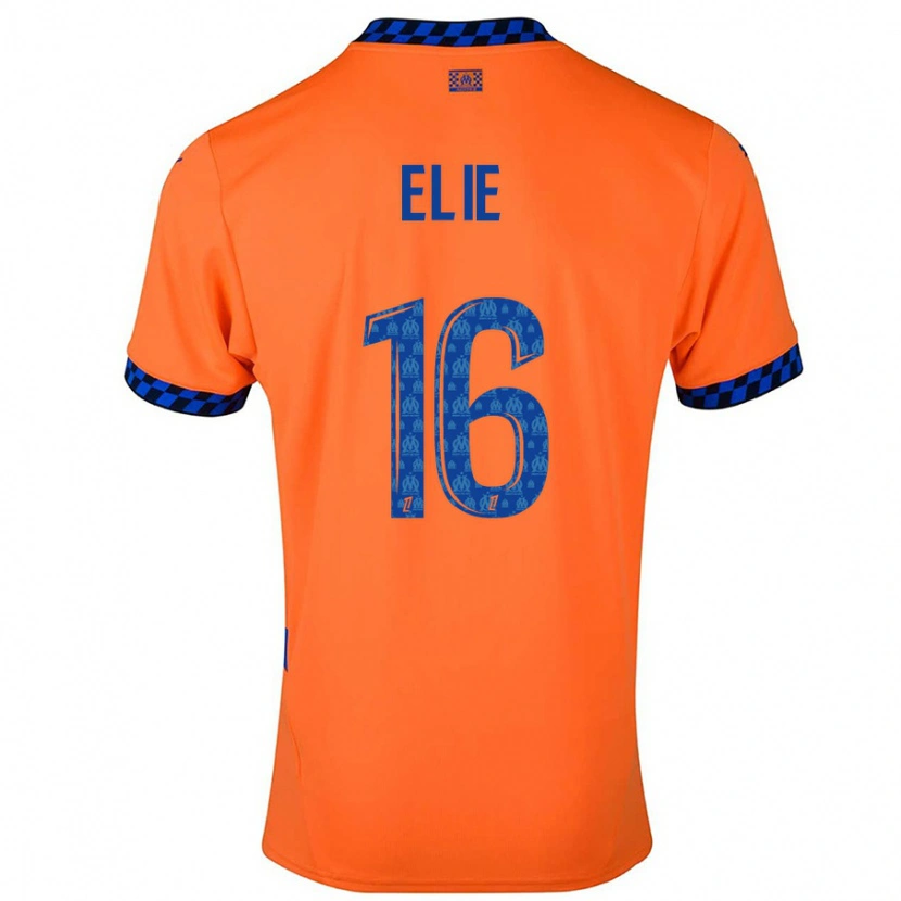 Danxen Kinderen Anaïs Elie #16 Oranje Donkerblauw Thuisshirt Derde Tenue 2024/25 T-Shirt