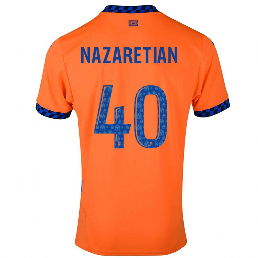 Danxen Kinderen Manuel Nazaretian #40 Oranje Donkerblauw Thuisshirt Derde Tenue 2024/25 T-Shirt