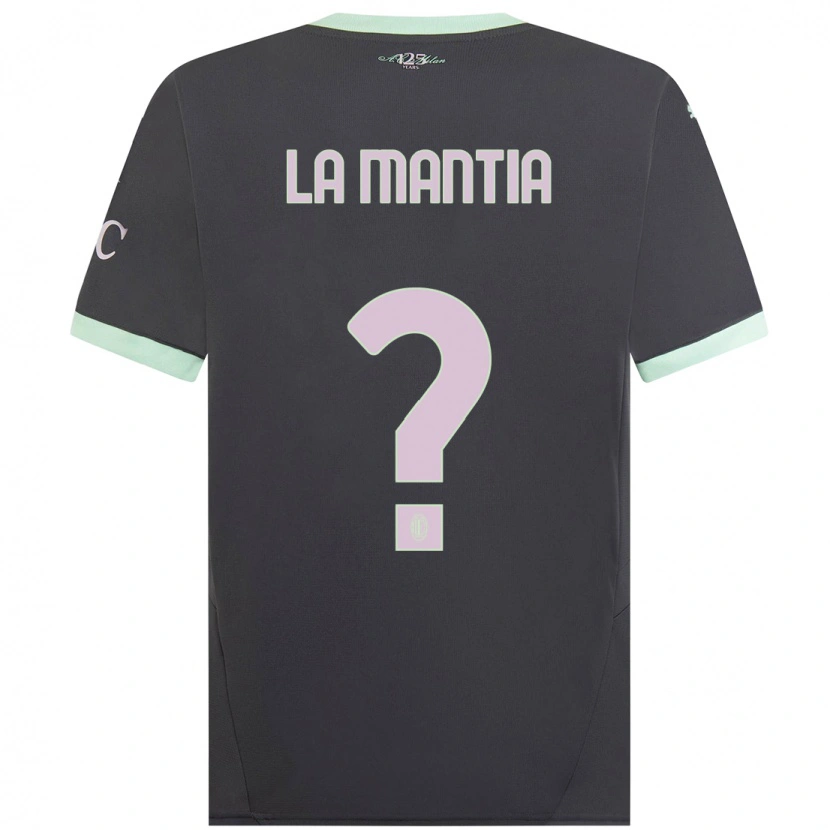 Danxen Kinderen Simon La Mantia #0 Grijs Thuisshirt Derde Tenue 2024/25 T-Shirt