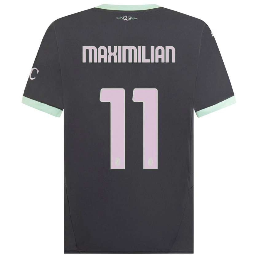 Danxen Kinderen Maximilian Ibrahimović #11 Grijs Thuisshirt Derde Tenue 2024/25 T-Shirt