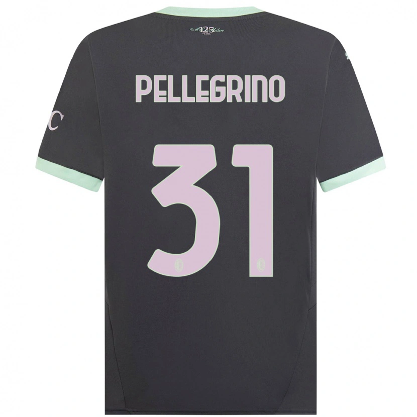 Danxen Kinderen Marco Pellegrino #31 Grijs Thuisshirt Derde Tenue 2024/25 T-Shirt