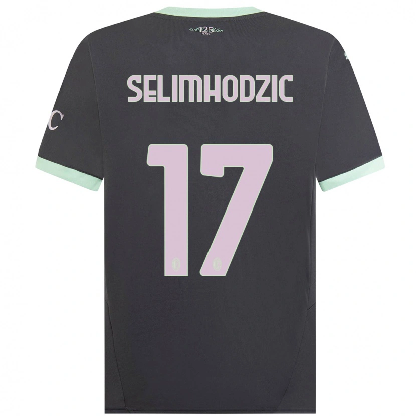 Danxen Kinderen Noa Selimhodzic #17 Grijs Thuisshirt Derde Tenue 2024/25 T-Shirt