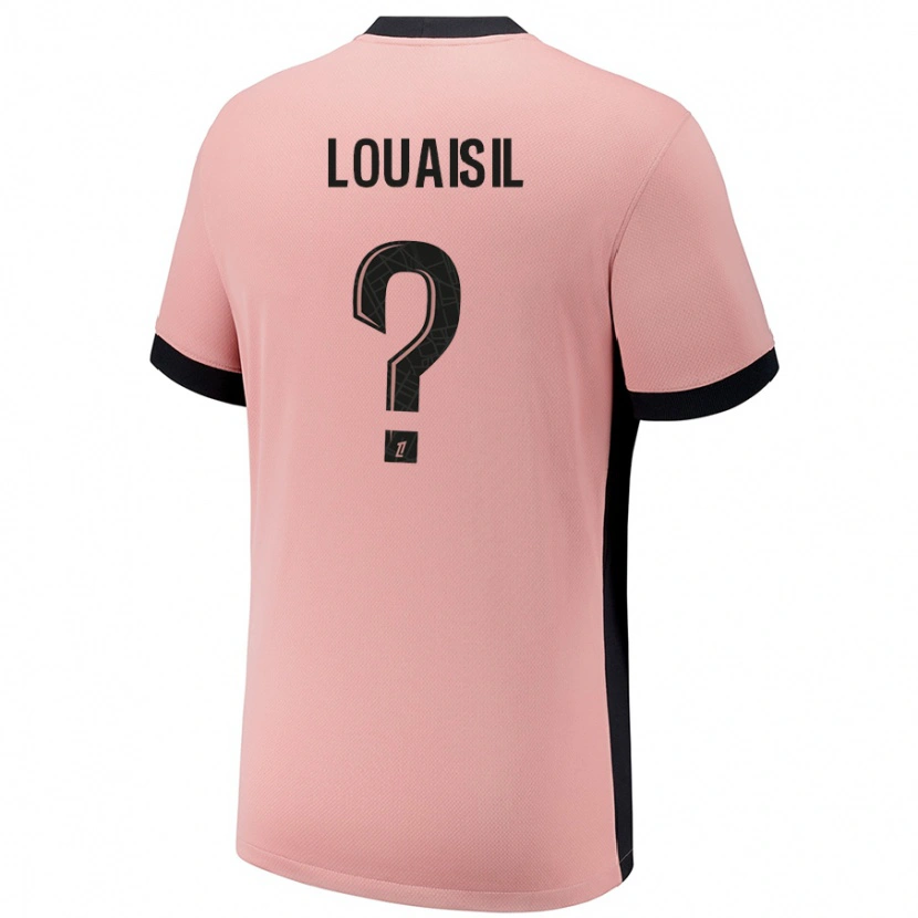 Danxen Kinderen Kévin Louaisil #0 Roestroze Thuisshirt Derde Tenue 2024/25 T-Shirt