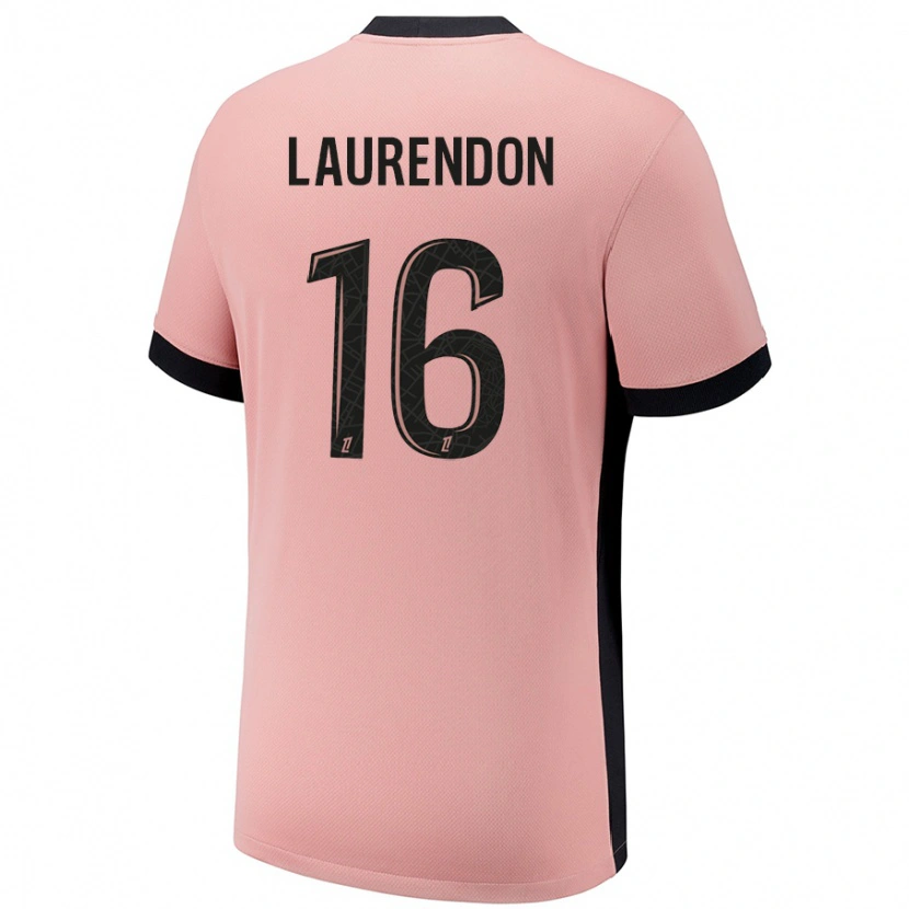 Danxen Kinderen Bilal Laurendon #16 Roestroze Thuisshirt Derde Tenue 2024/25 T-Shirt