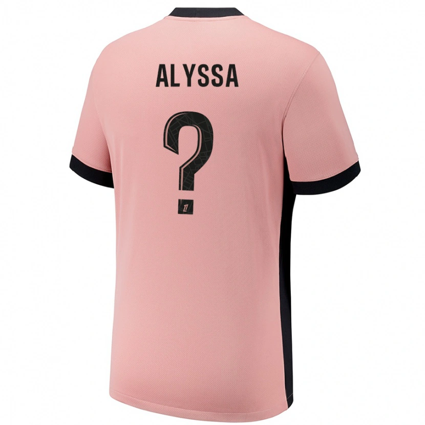 Danxen Kinderen Alyssa Fernandes #0 Roestroze Thuisshirt Derde Tenue 2024/25 T-Shirt
