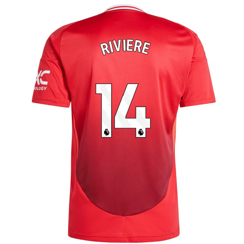 Danxen Heren Jayde Riviere #14 Felrood Thuisshirt Thuistenue 2024/25 T-Shirt