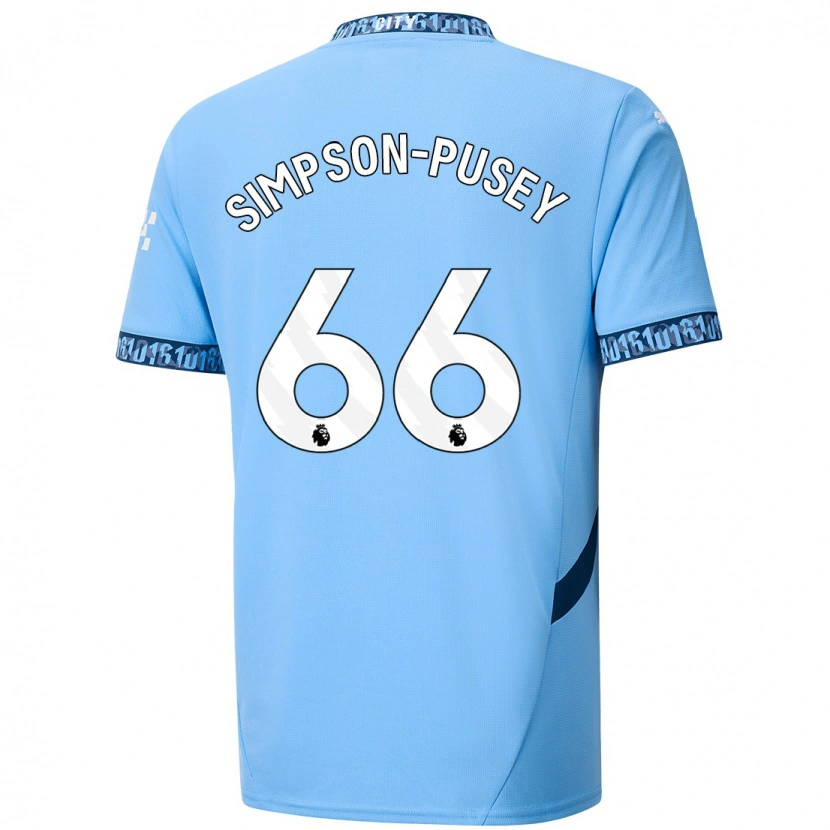Danxen Heren Jahmai Simpson-Pusey #66 Marineblauw Thuisshirt Thuistenue 2024/25 T-Shirt