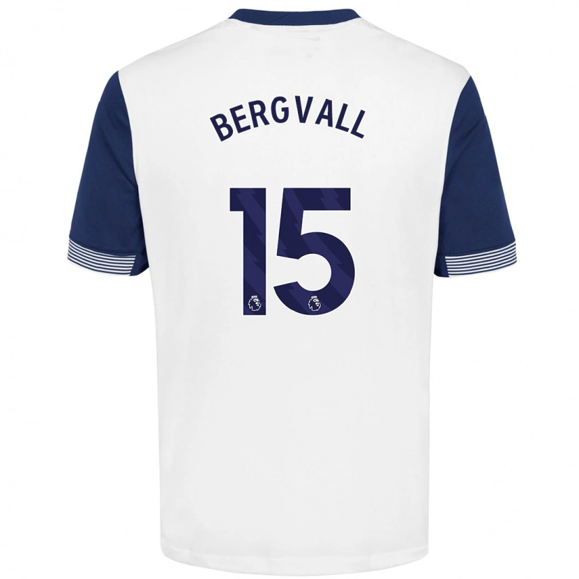 Danxen Heren Lucas Bergvall #15 Wit Blauw Thuisshirt Thuistenue 2024/25 T-Shirt
