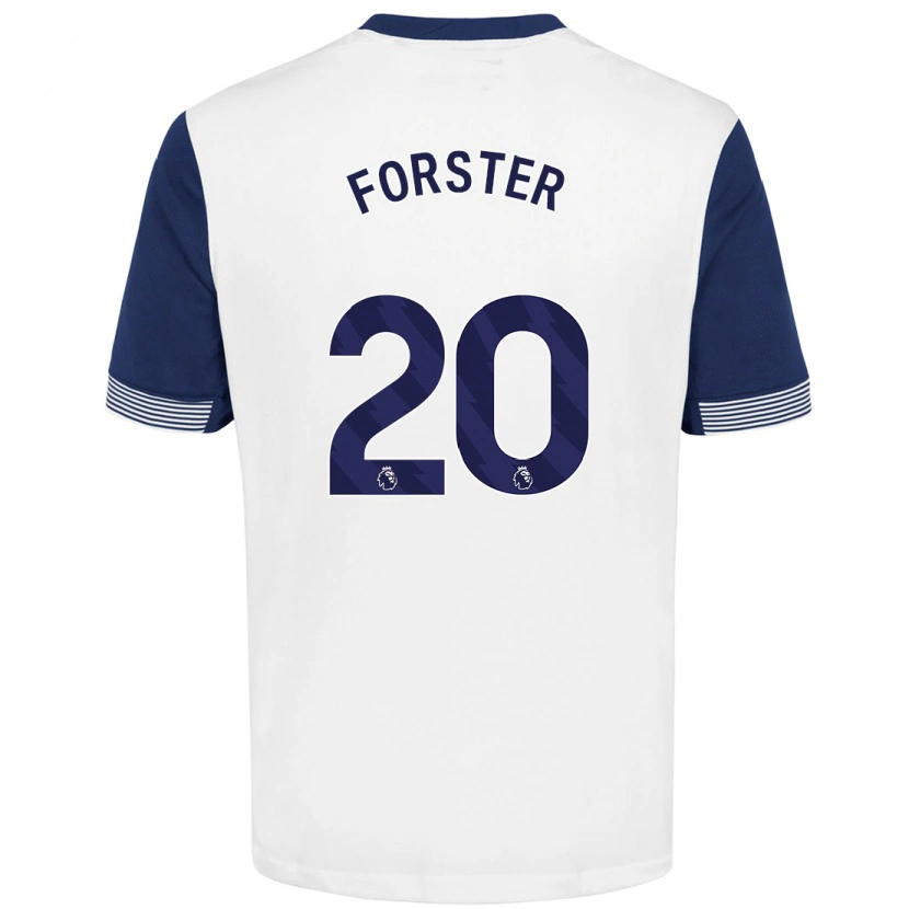 Danxen Heren Fraser Forster #20 Wit Blauw Thuisshirt Thuistenue 2024/25 T-Shirt