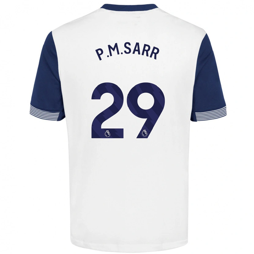 Danxen Heren Pape Matar Sarr #29 Wit Blauw Thuisshirt Thuistenue 2024/25 T-Shirt