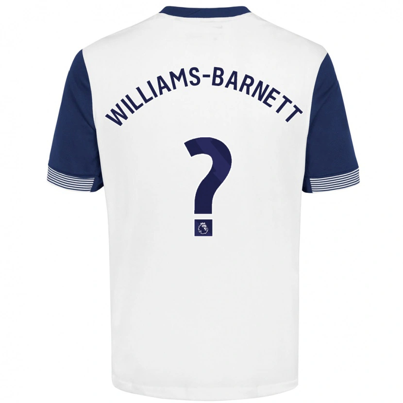 Danxen Heren Lucá Williams-Barnett #0 Wit Blauw Thuisshirt Thuistenue 2024/25 T-Shirt