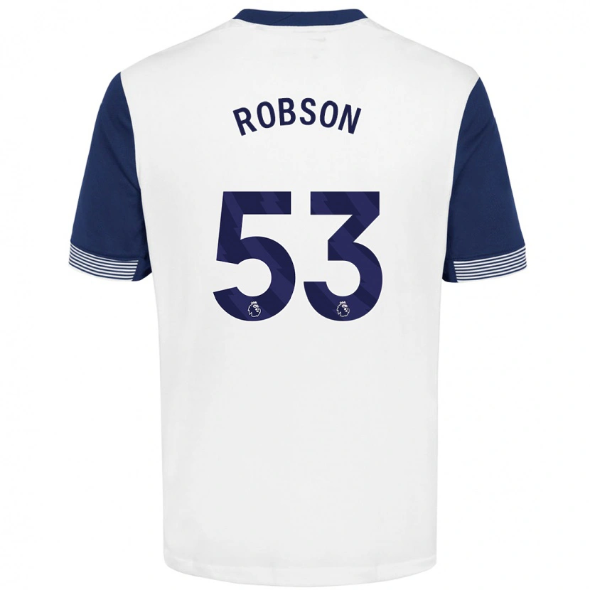 Danxen Heren Max Robson #53 Wit Blauw Thuisshirt Thuistenue 2024/25 T-Shirt