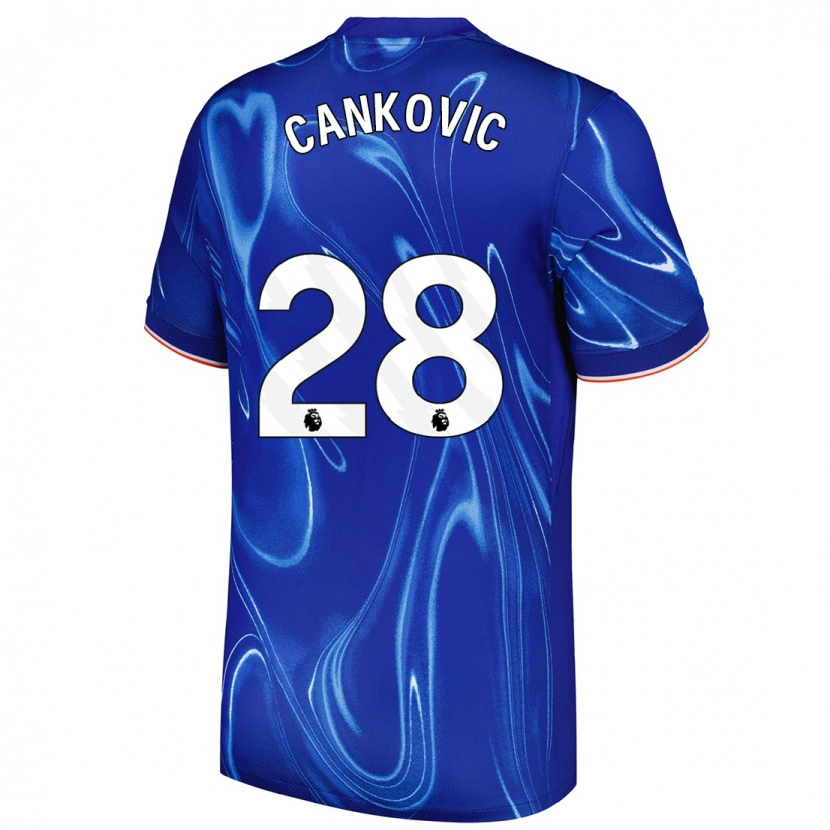 Danxen Heren Jelena Čanković #28 Blauw Wit Thuisshirt Thuistenue 2024/25 T-Shirt