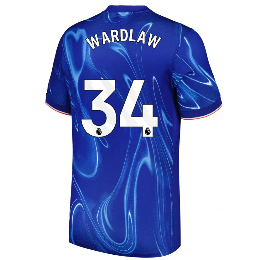 Danxen Heren Charlotte Wardlaw #34 Blauw Wit Thuisshirt Thuistenue 2024/25 T-Shirt