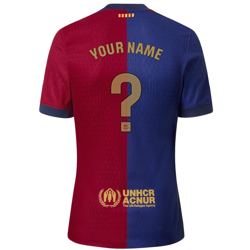 Danxen Heren Uw Naam #0 Blauw Rood Thuisshirt Thuistenue 2024/25 T-Shirt